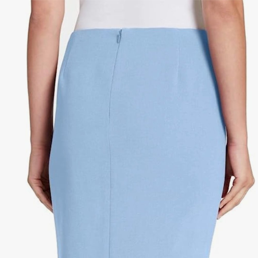 Tahari ASL Women's Slit Front Pencil Skirt - Blue - Sz 16 - Picture 2 of 9